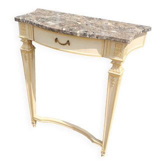 Console style louis xvi ancienne avec plateau marbre