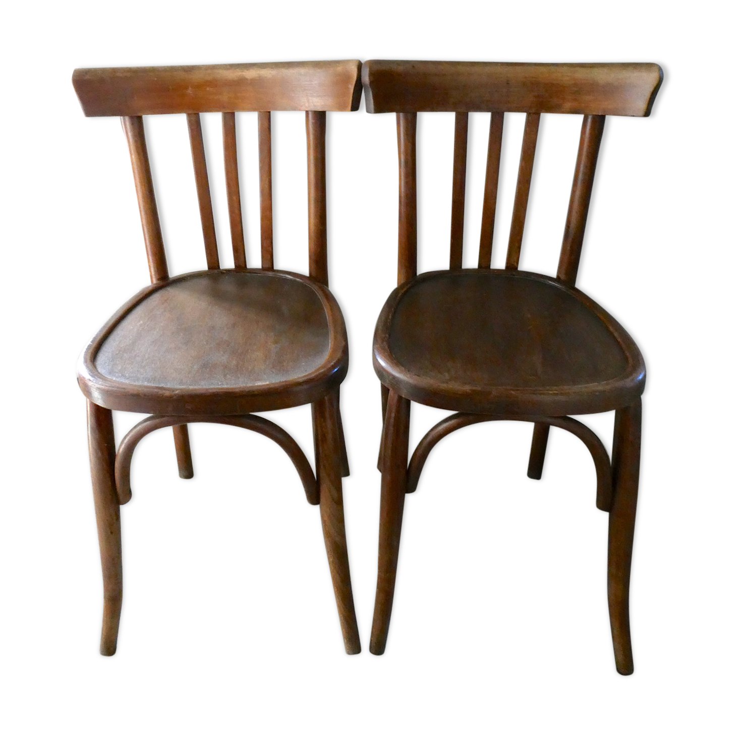 Pair of bistro mahieu bentwood chairs
