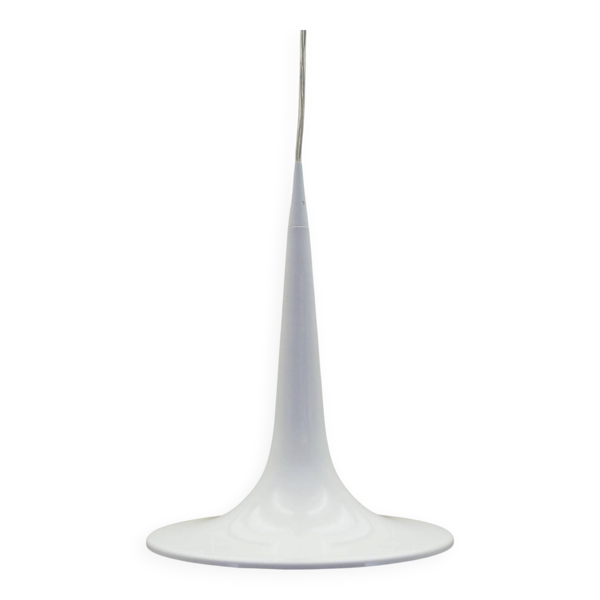 White pendant lamp, Danish design, 1970s, manufacturer: Frandsen