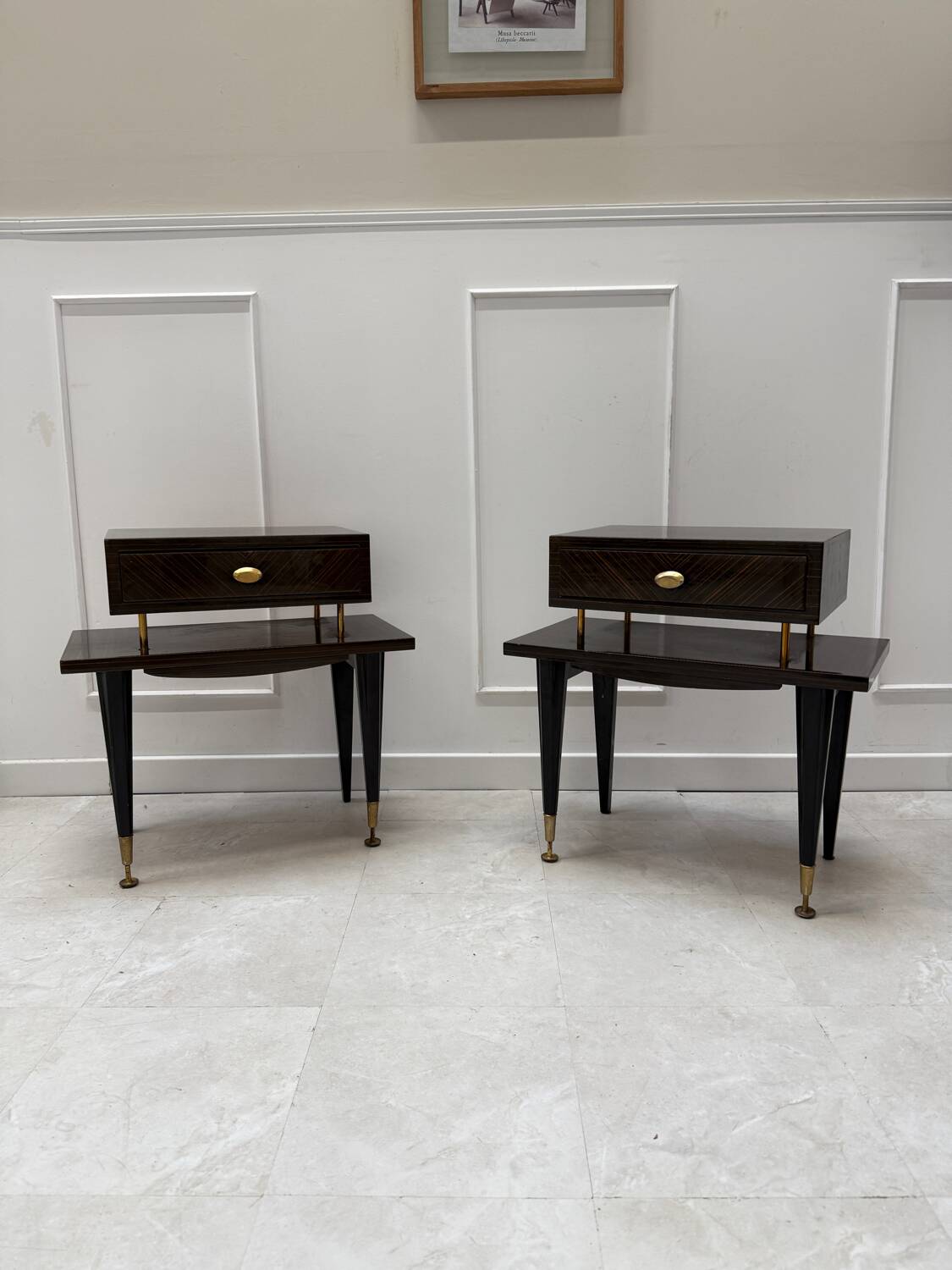 Paire de tables de chevet vintage