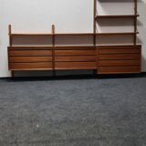 Teak wall unit by Poul Cadovious