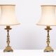 set solid Brass Gothic Revival Table Lamps 1950s