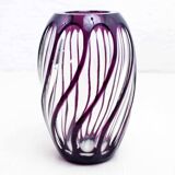 Bohemian crystal vase Johannes Oertel & co Haida