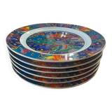 6 Assiettes design SO FRENCH, décor du Galion