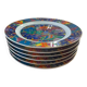 6 SO FRENCH designer plates, Galion decor