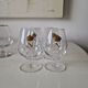Suite de 10 verres à liqueur en cristal décor Napoléon Ier doré – cour