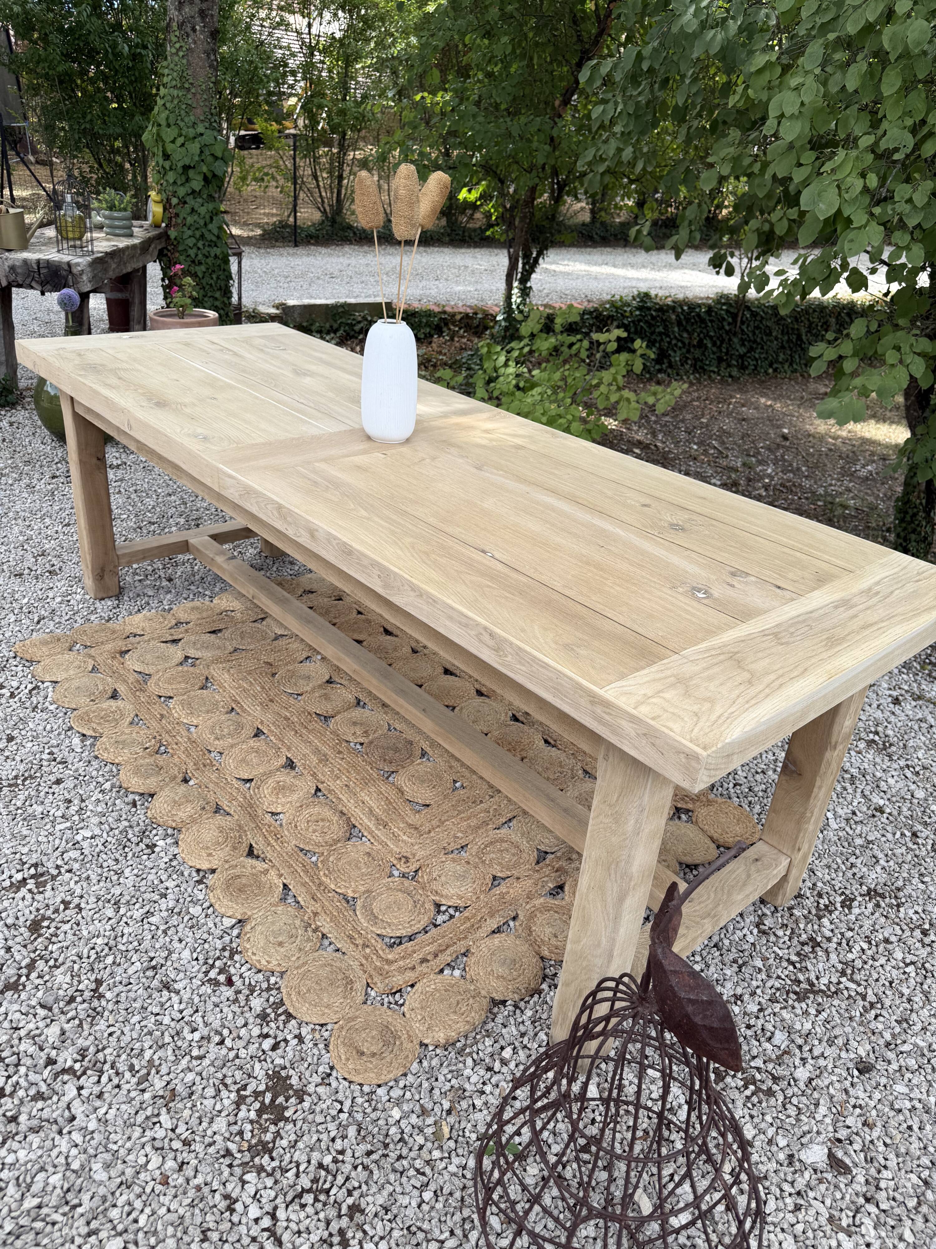 Large solid wood table 238cm
