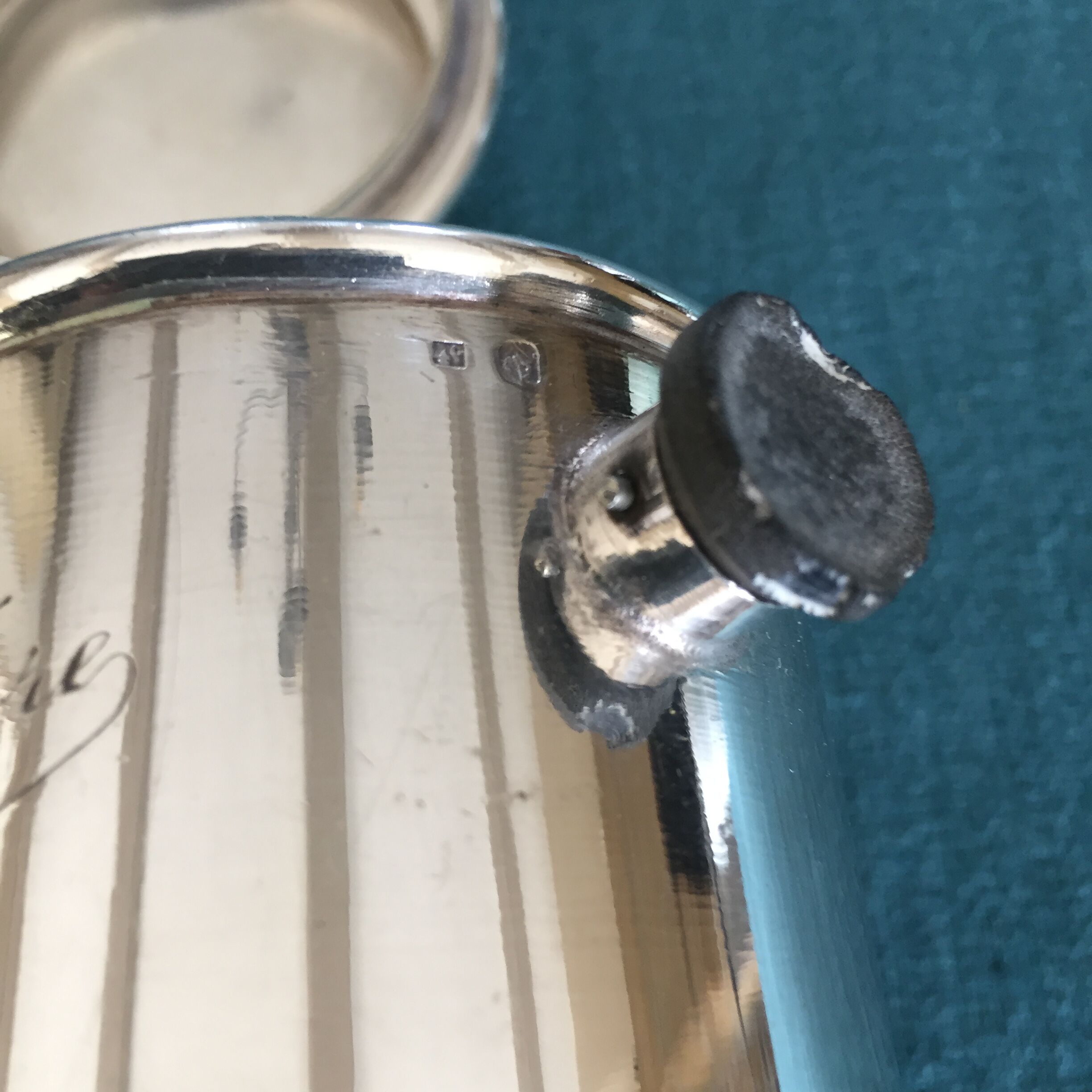 Duo of old coffee filters in silver metal Félix Frères