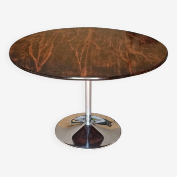 Table de salle à manger, table ronde en bois de chêne
