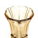 Art Deco vase, pressed rose glass, Poland, 1950s