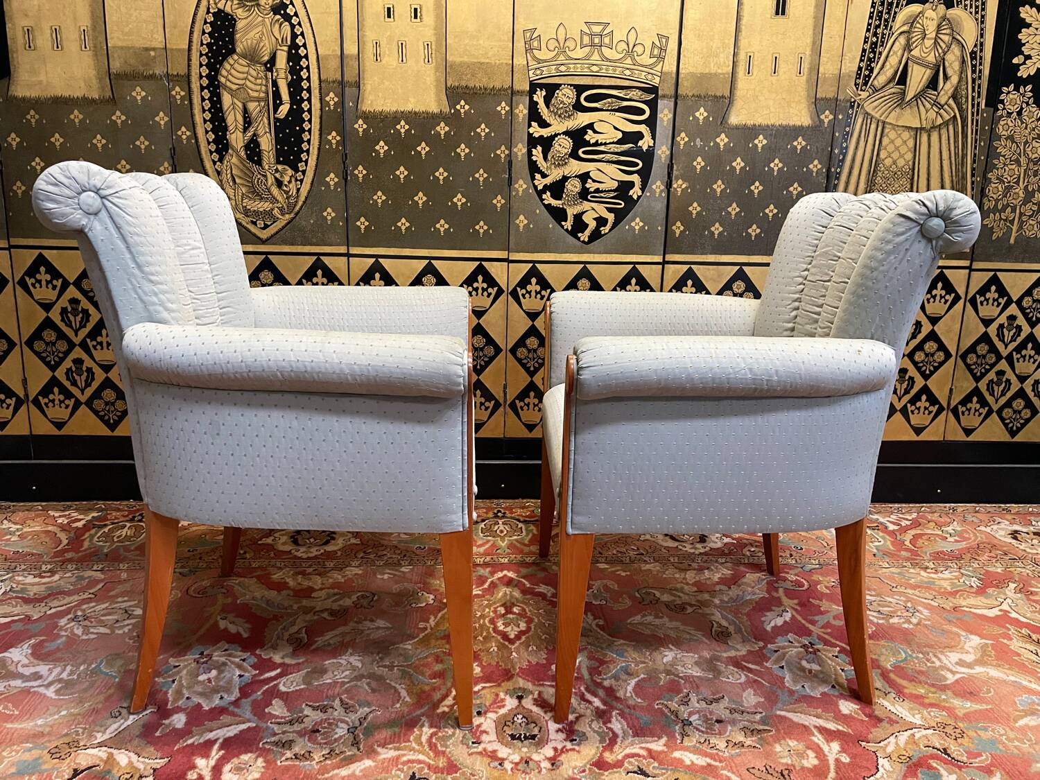 Pair of Armchairs - Art Deco Style Bergères
