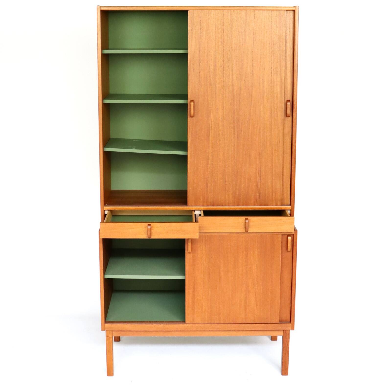 Pair of Scandinavian teak bookcases from the 60s