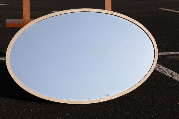 Steel oval mirror 58x92m