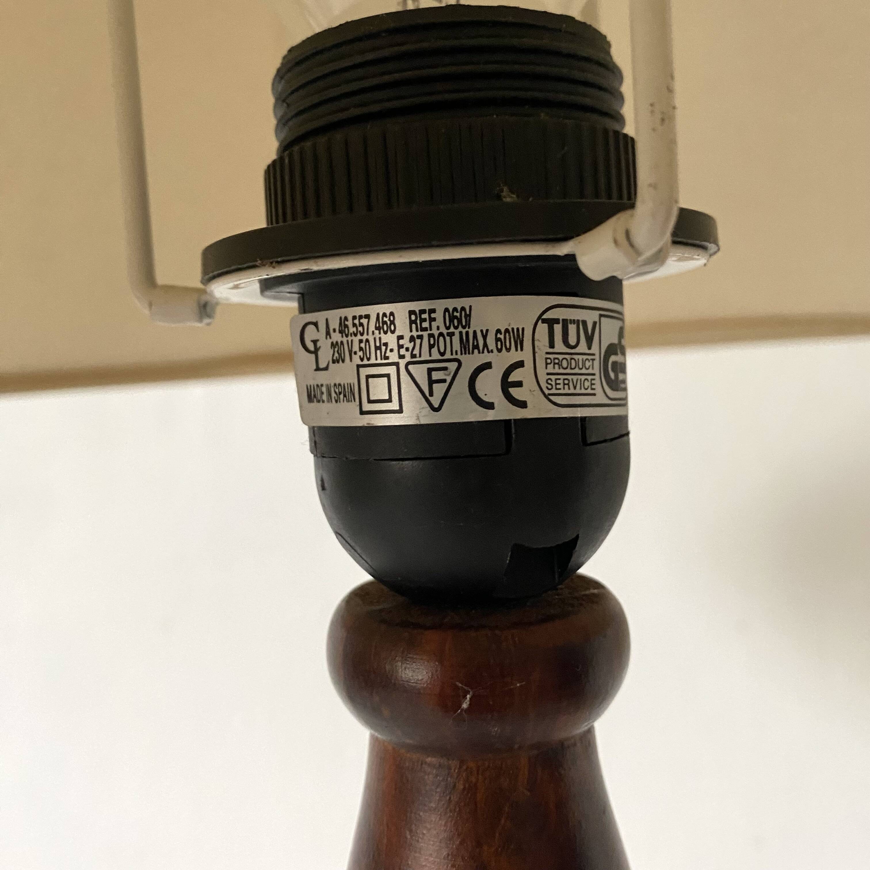 Turned wooden lamp h 50