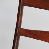 Set of Danish Dark Wood Dining Chairs by Arne Vodder, 1960s