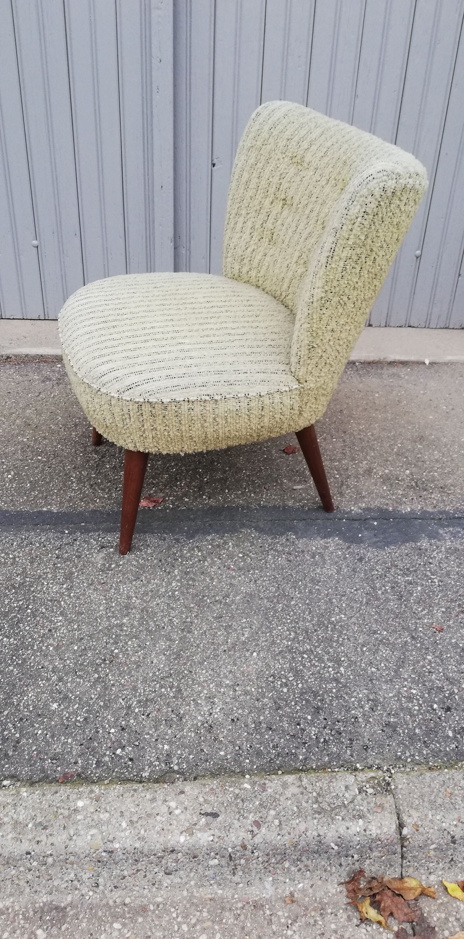 Vintage armchair beige fabric