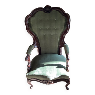 Fauteuil bergère style Louis Philippe