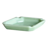 Green opaline ashtray, retro design,