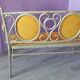 Lacquered curved wooden bench