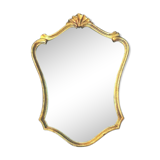 Louis VI style gilded wooden shell mirror