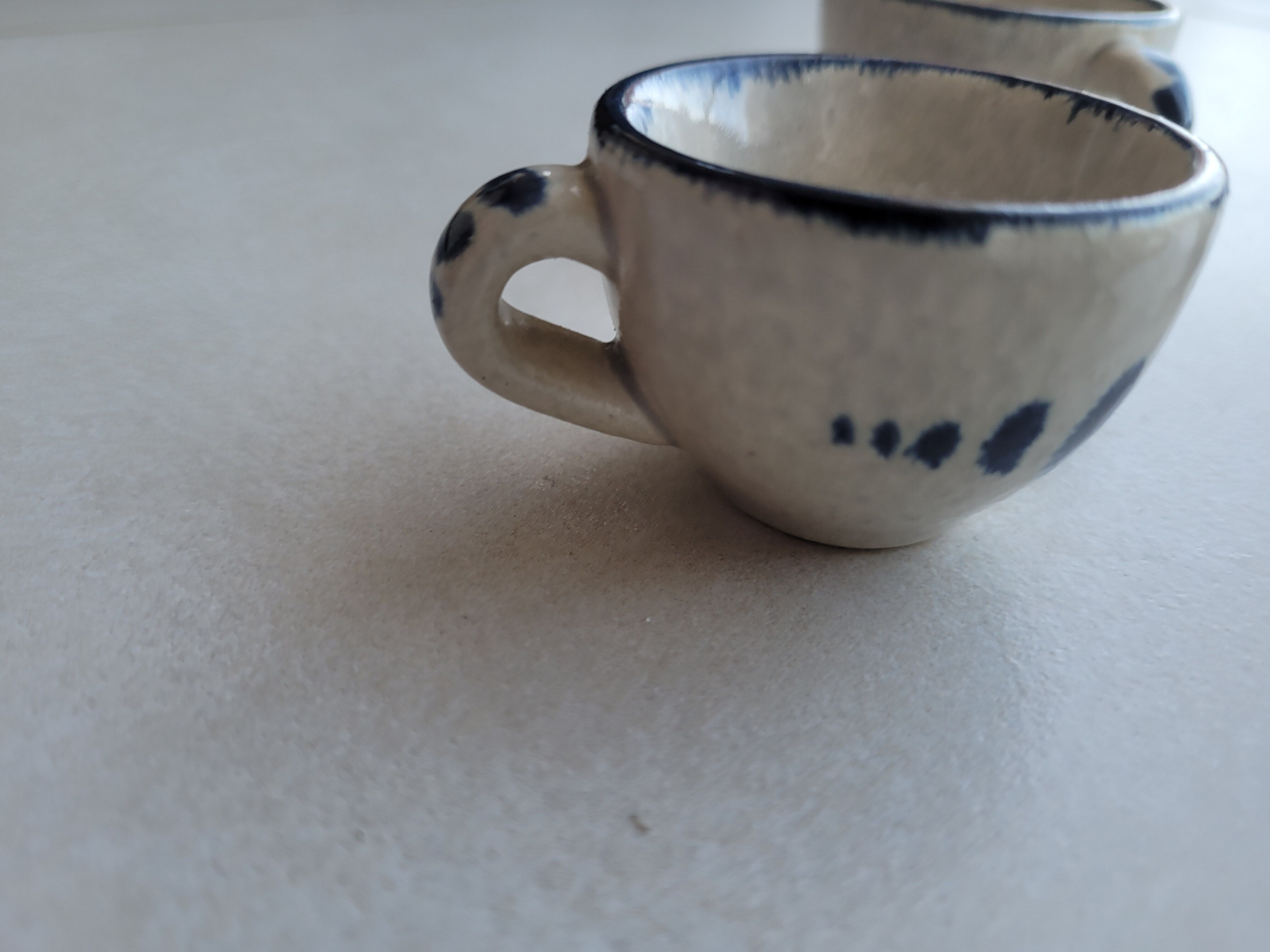 Set of 4 Small ceramic cups