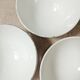 Lot de 3 bols à facettes en porcelaine blanche