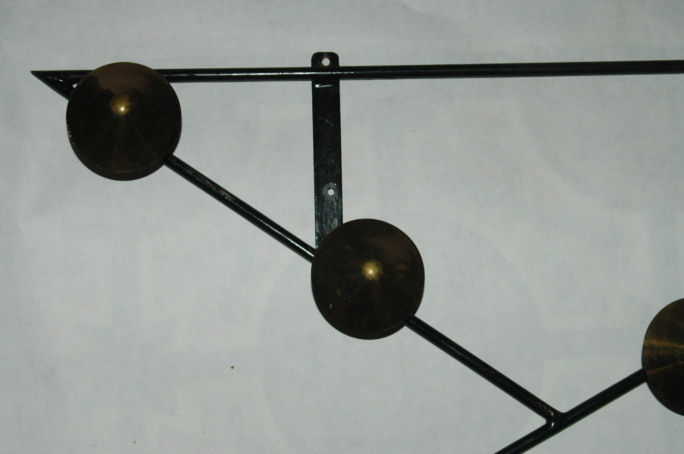 60's wrought iron coat and brass design