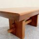 "Scandinavian Low Table "Brutalist", Japandi Style, Solid Teak, 20th Century"