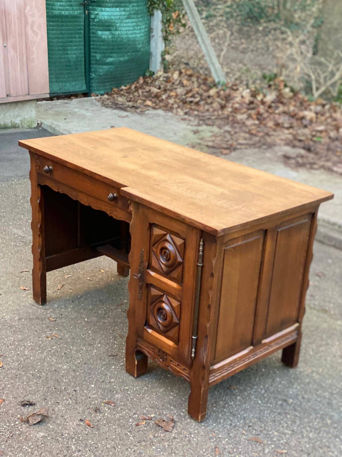 Spanish desk from the 19th century in solid wood 120x65cm