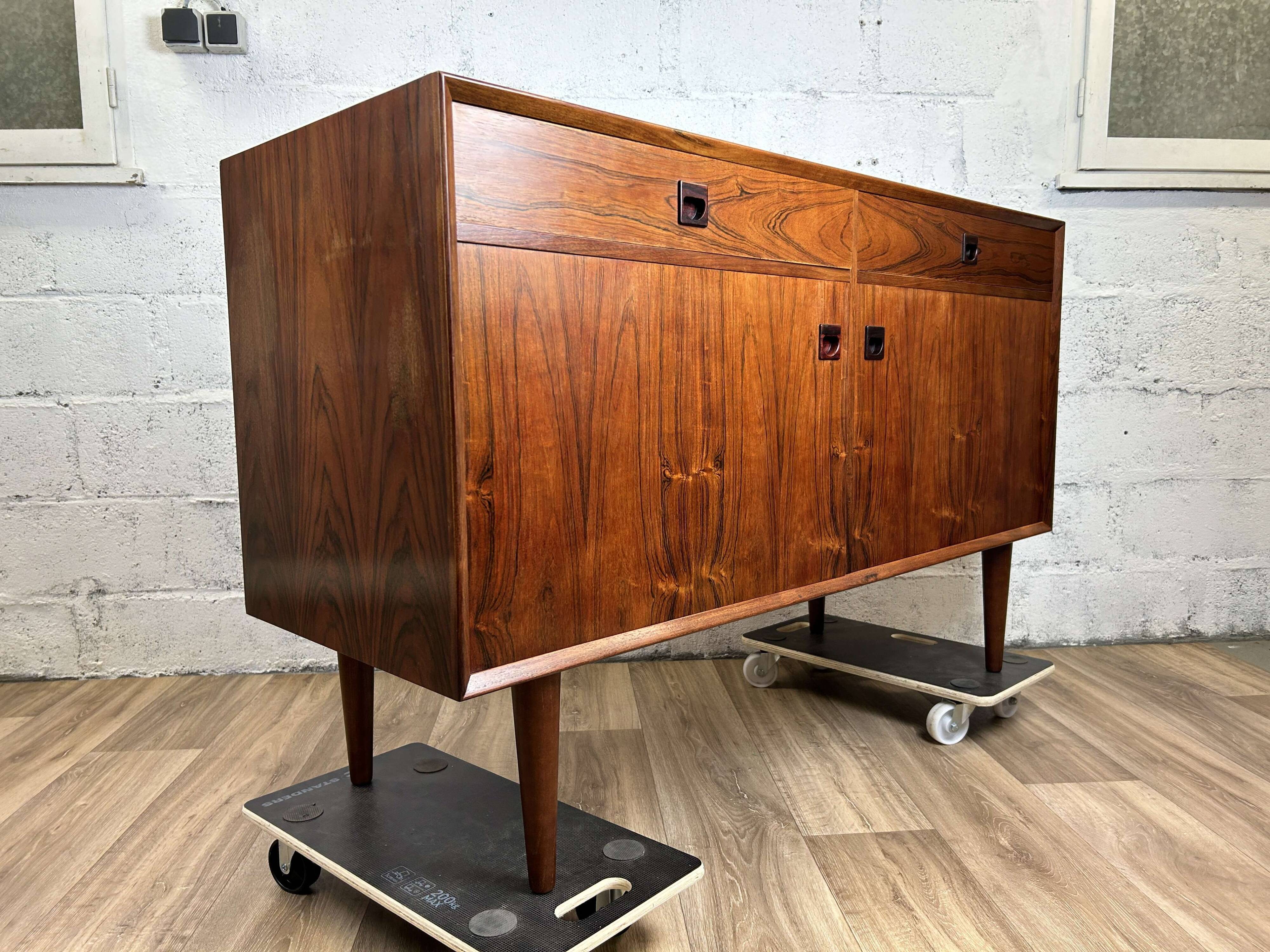 Vintage Scandinavian rosewood sideboard by Brouer, 1960s
