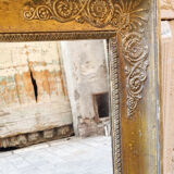 Mirror golden era wood restoration XIX 82.5x68.5cm