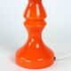 Orange glass table lamp by vitropol, poland 1960s