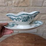 Old sauce boat on fixed frame Guadeloupe Saint Amand ceramic model