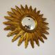 Mid century golden sunburst mirror, 1960s