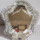 Venetian mirror 22cm X 24 cm Murano glass to pose 50s