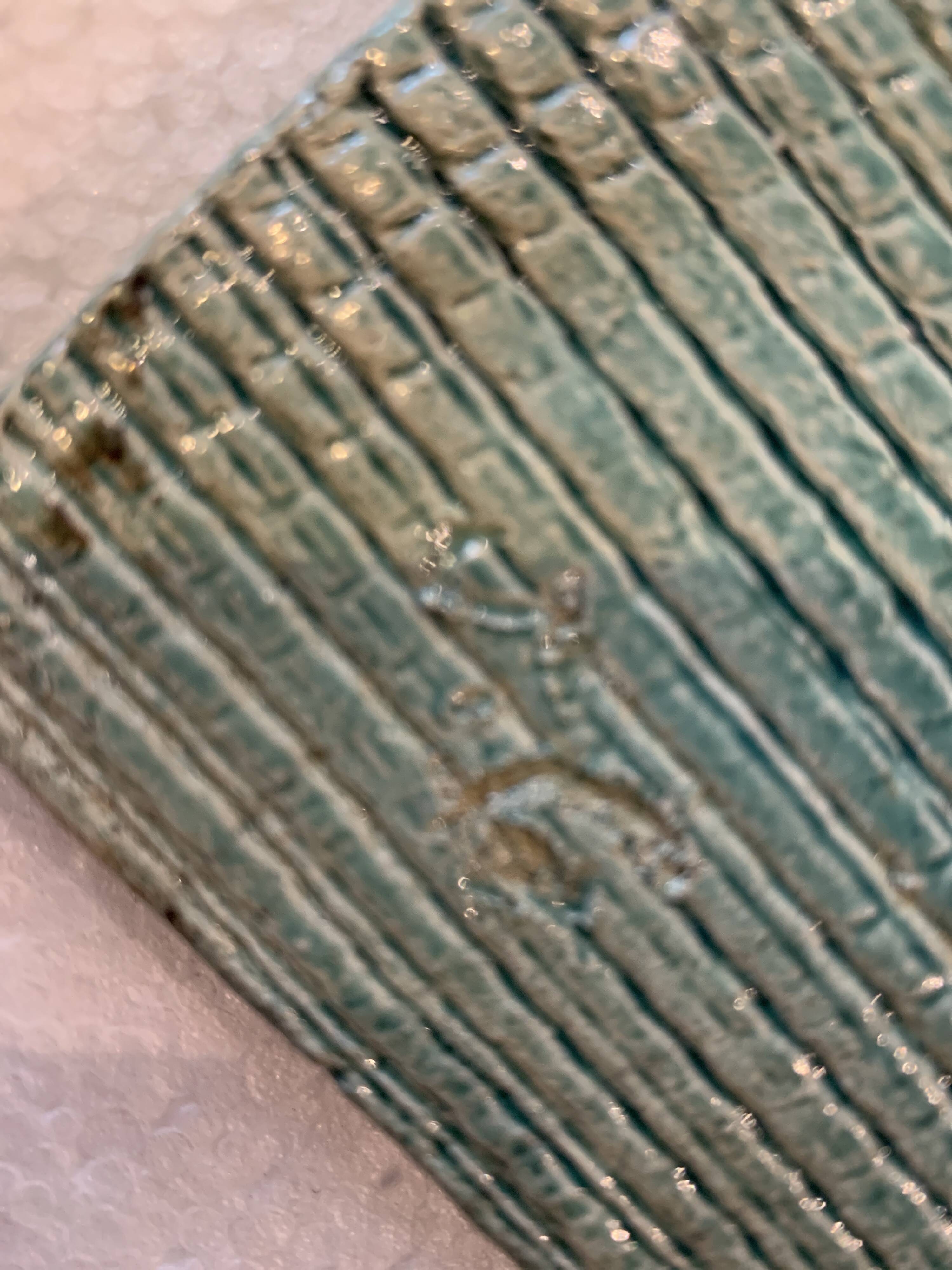 20th century enamelled ceramic footed cup