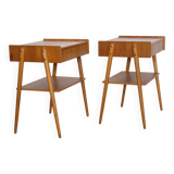Scandinavian teak bedside tables by Carlstrom 1960