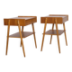 Scandinavian teak bedside tables by Carlstrom 1960
