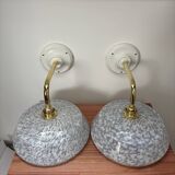 Pair of blue wall sconces