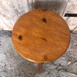 Vintage light wood tripod screw painter's stool
