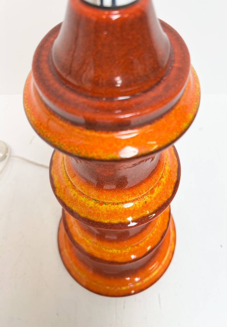 Ceramic fat lava Hustadt Leuchten floor lamp, 1970s