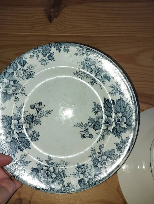 Assiettes Montées “Marie-Louise” – Saint-Amand   Paire Ancienne 23 cm