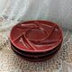 4 antique fondue plates