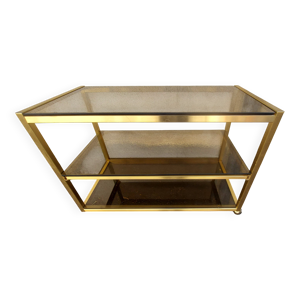 Table basse en laiton - verre