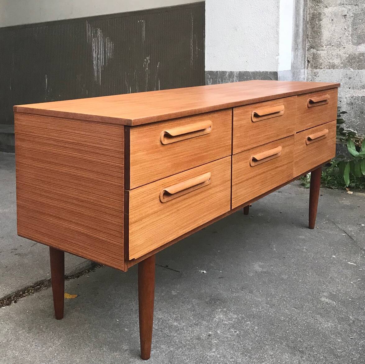 Teak enfilade, Schreiber edition from the 1960s/70s.