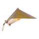 Lampadaire italien en laiton a fut conique réglable en inclinaison et en hauteur 1950