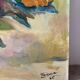 Roses, oil on panel signed Frigola 1965