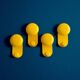 Yellow coat hooks by Carlo Bartoli, Italy 1970