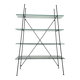 Étagère vintage moderniste en métal et verre design francais année 50