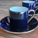 Six cobalt blue coffee cups, Sèvres